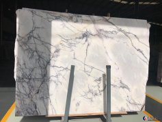 Lilac white marble slab